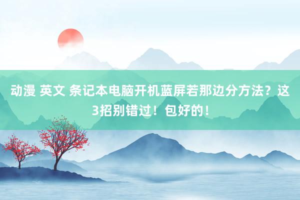 动漫 英文 条记本电脑开机蓝屏若那边分方法？这3招别错过！包好的！