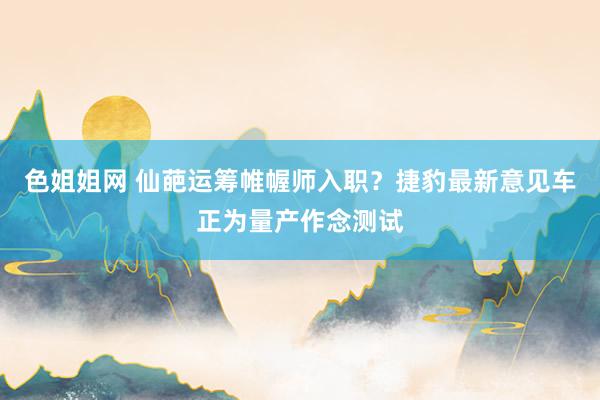 色姐姐网 仙葩运筹帷幄师入职？捷豹最新意见车正为量产作念测试