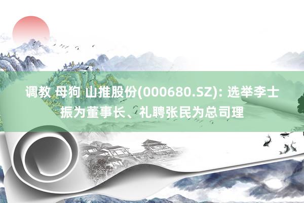 调教 母狗 山推股份(000680.SZ): 选举李士振为董事长、礼聘张民为总司理