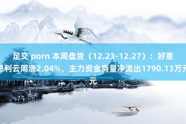 足交 porn 本周盘货（12.23-12.27）：好意思利云周涨2.04%，主力资金商量净流出1790.13万元
