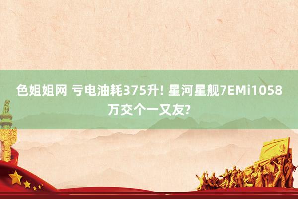 色姐姐网 亏电油耗375升! 星河星舰7EMi1058万交个一又友?
