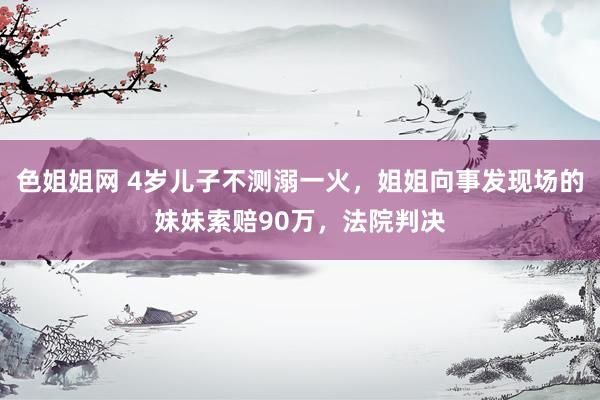 色姐姐网 4岁儿子不测溺一火，姐姐向事发现场的妹妹索赔90万，法院判决