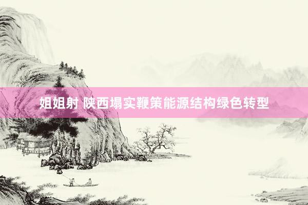 姐姐射 陕西塌实鞭策能源结构绿色转型