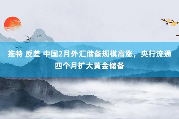 推特 反差 中国2月外汇储备规模高涨，央行流通四个月扩大黄金储备